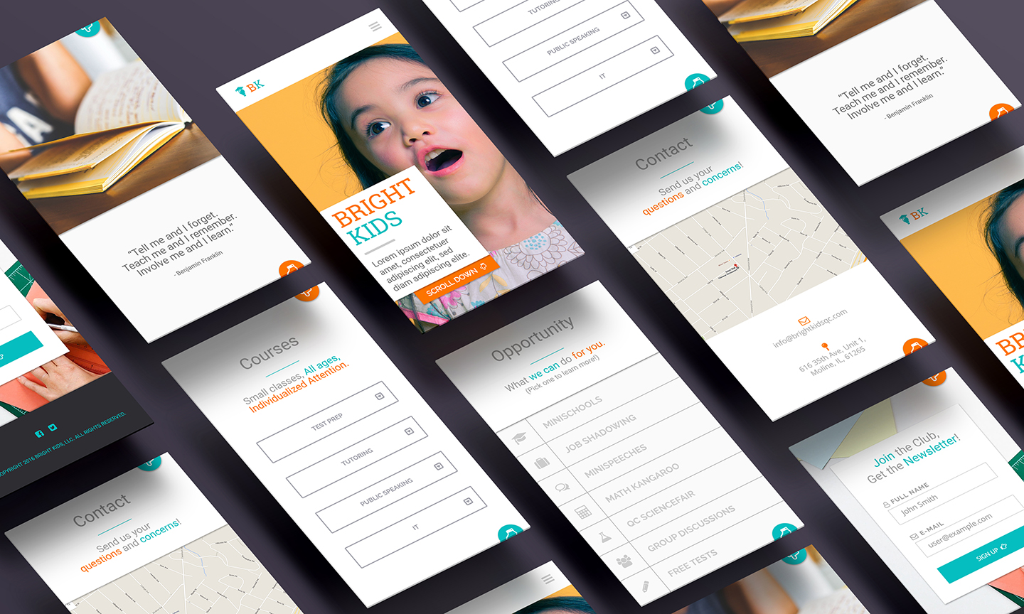 Landing Page for Education Sign-Ups